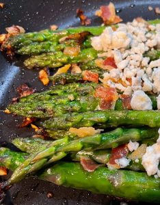 Sautéed Asparagus with Pancetta & Gorgonzola