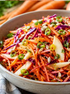 Honey Apple Cider Carrot Slaw