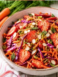 Sweet Strawberry Carrot Slaw