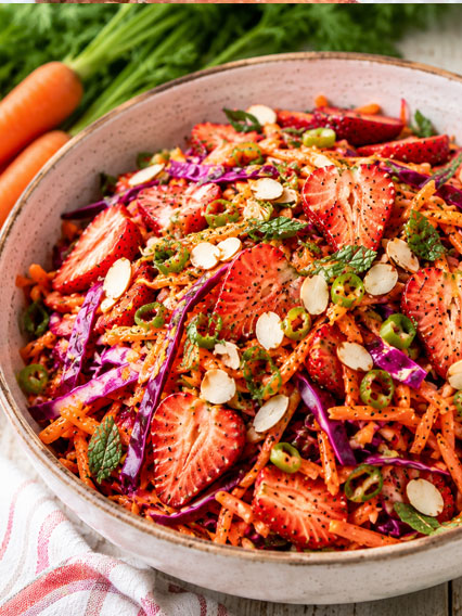 Sweet Strawberry Carrot Slaw